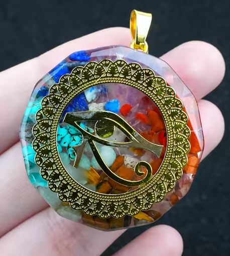 Chakra Orgonite Halsband - Horus Öga - 2