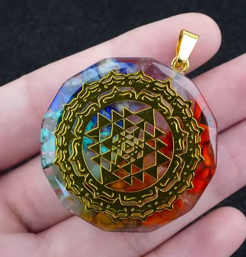 Chakra Orgonite Halsband - Sri Yantra - 2