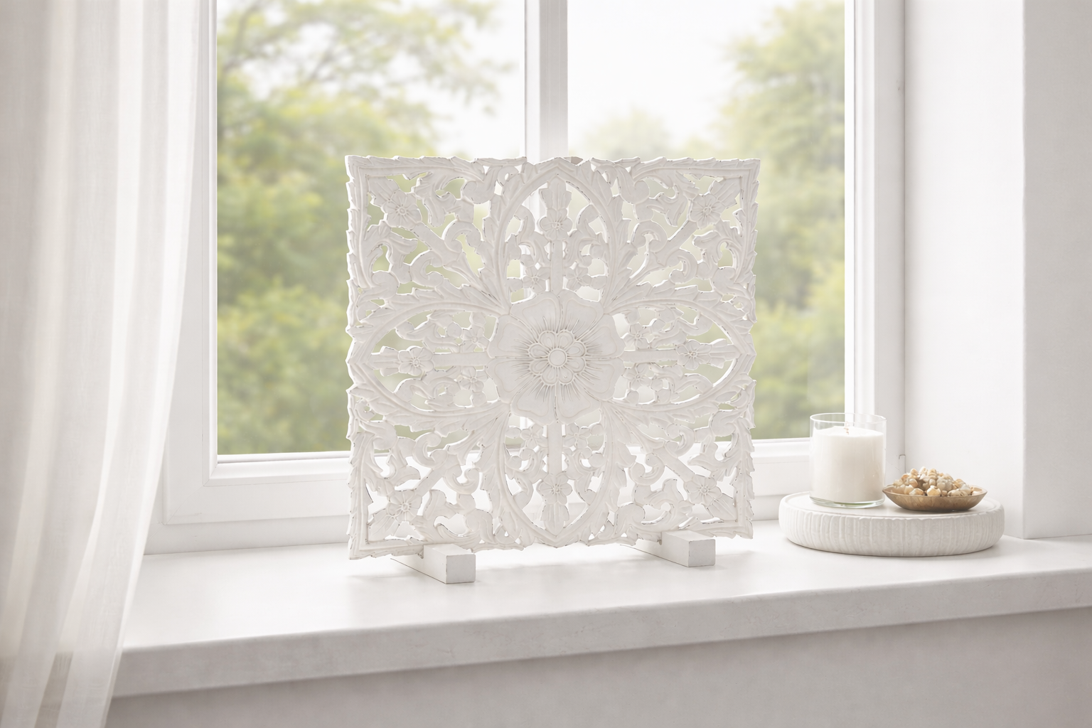 Privacy screen - Temple board with stand - 45x45 cm - 2