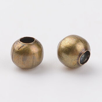 Metallpärla kula 3 mm bronsfärgad 50 st