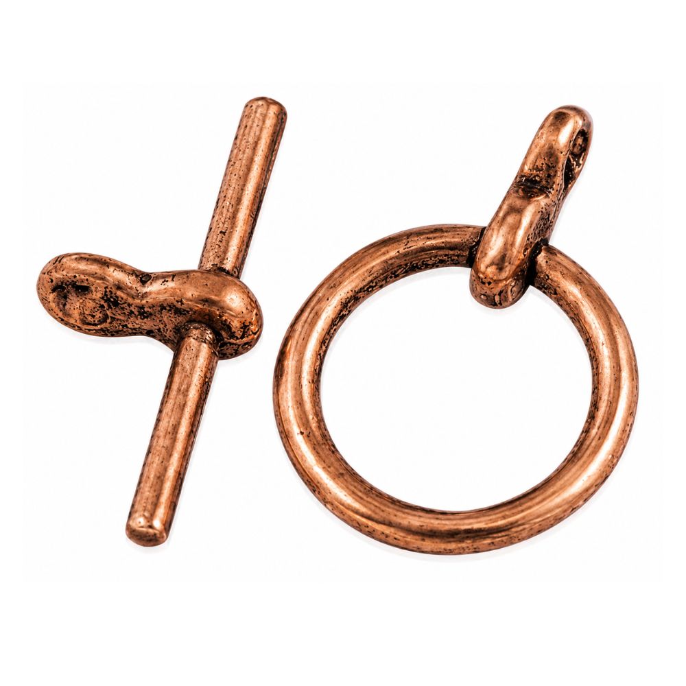 Litet togglelås 12 mm kopparfärgat 4-pack - 2