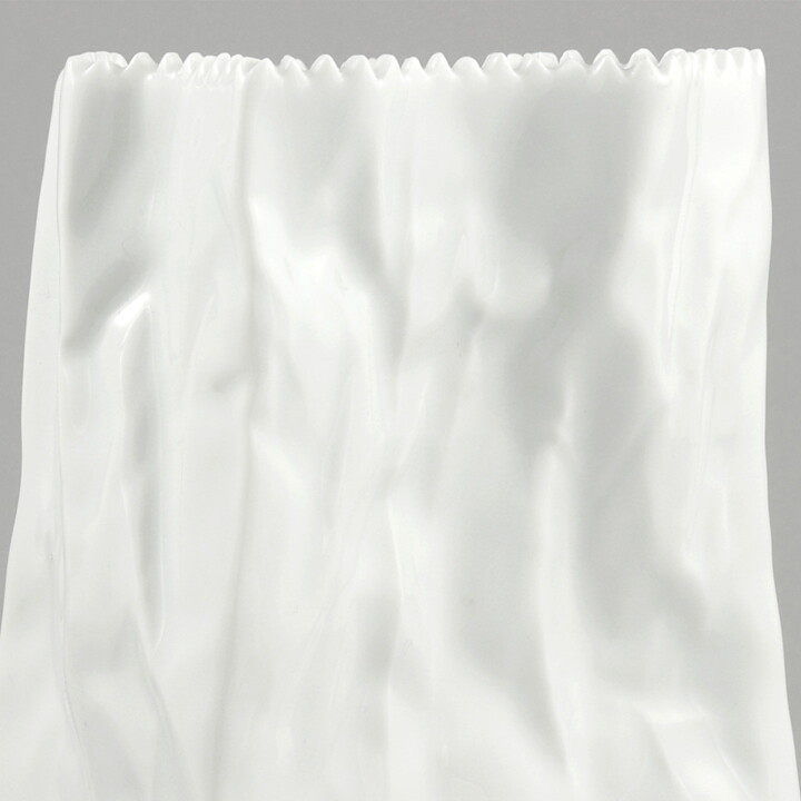 Tapio Wirkkala (Do Not Litter 1977) White Bag Vase 15 cm  [Sample Images]