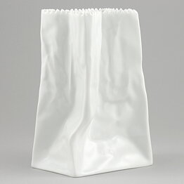 Tapio Wirkkala (Do Not Litter 1977) White Bag Vase 15 cm  [Sample Images]
