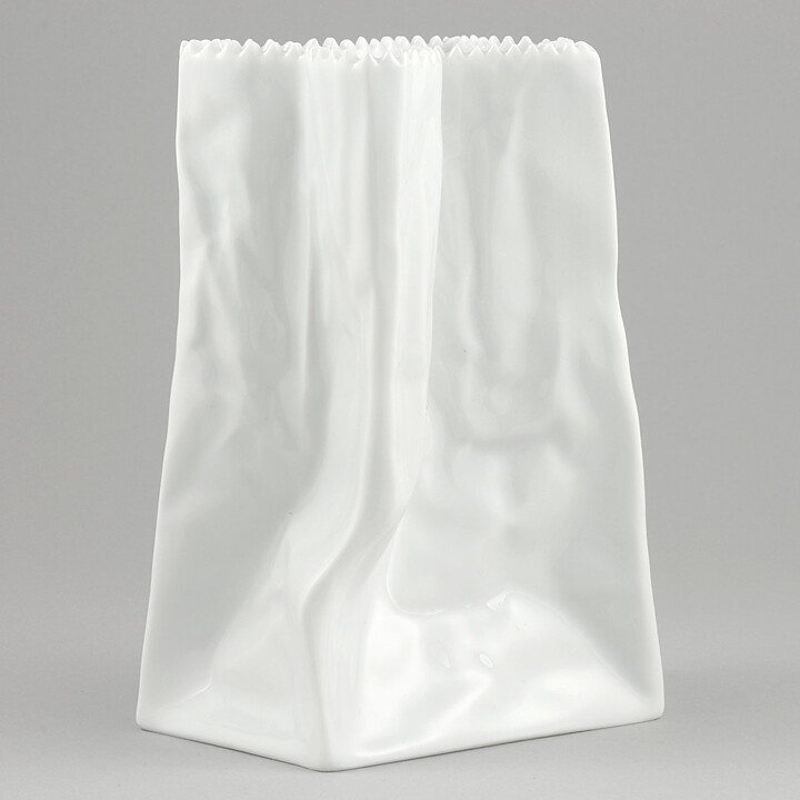 Tapio Wirkkala (Do Not Litter 1977) White Bag Vase 15 cm  [Sample Images]