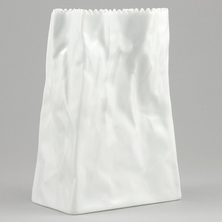 Tapio Wirkkala (Do Not Litter 1977) White Bag Vase 15 cm  [Sample Images]