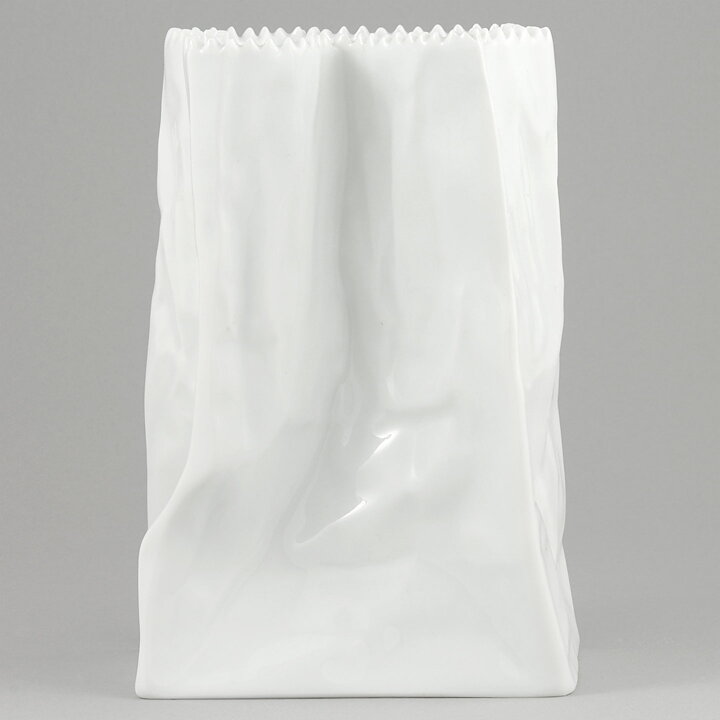 Tapio Wirkkala (Do Not Litter 1977) White Bag Vase 15 cm  [Sample Images]