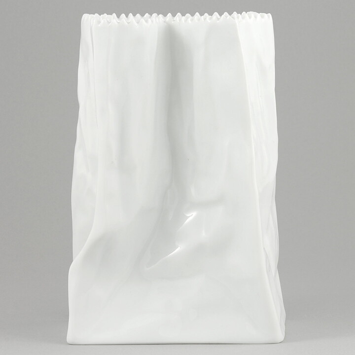 タピオ・ヴィルカラ   白いバッグの花瓶  Vase (15cm)  1977年  [サンプル画像]