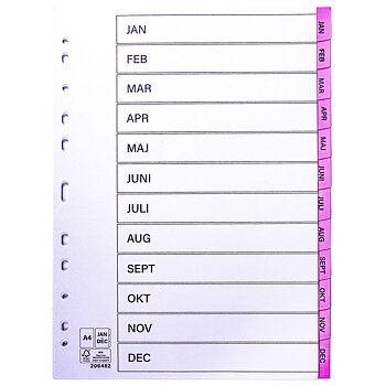 Register plastflik jan-dec Rosa 10/fp