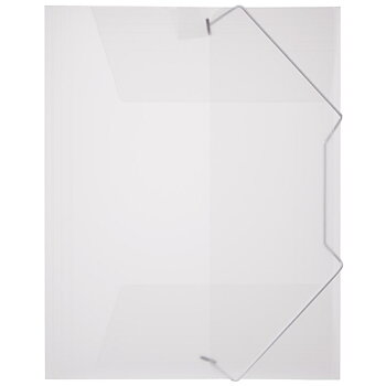 Gummibandsmapp plast 3-klafftransparent 10/fp