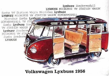 Volkswagen, VW vykort, retro