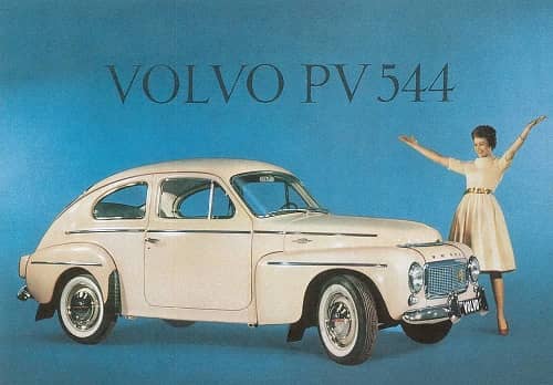 Volvo, bil vykort, retro - 2