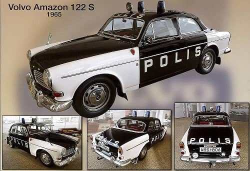 Volvo, bil vykort, retro - 7