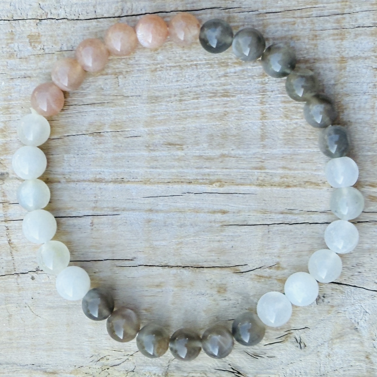 Armband 6mm Månsten