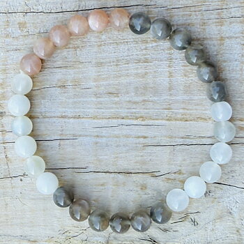 Armband 6mm Månsten
