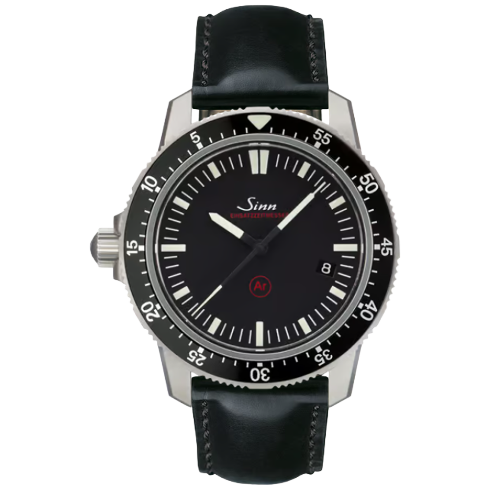 703.010 Sinn EZM 3F vintage svart läderband
