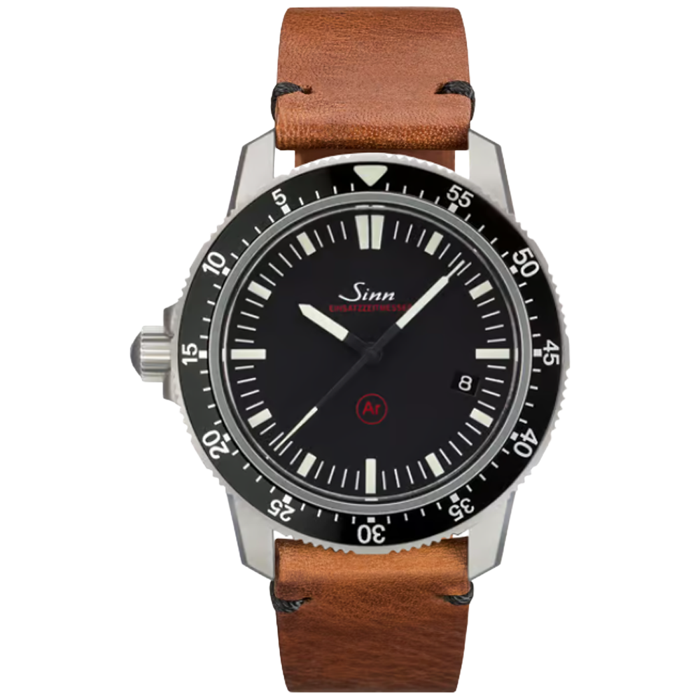 703.010 Sinn EZM 3F svart eller brunt kalvskinn i vintage stil