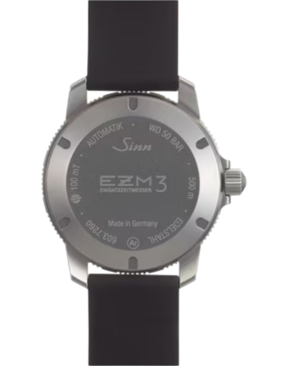 603.010 Sinn EZM 3 vintage svart läderband