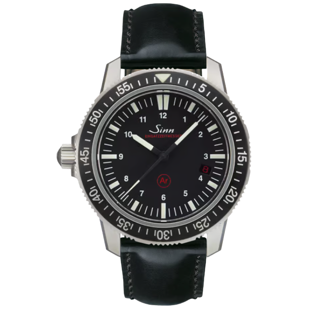 603.010 Sinn EZM 3 vintage svart läderband
