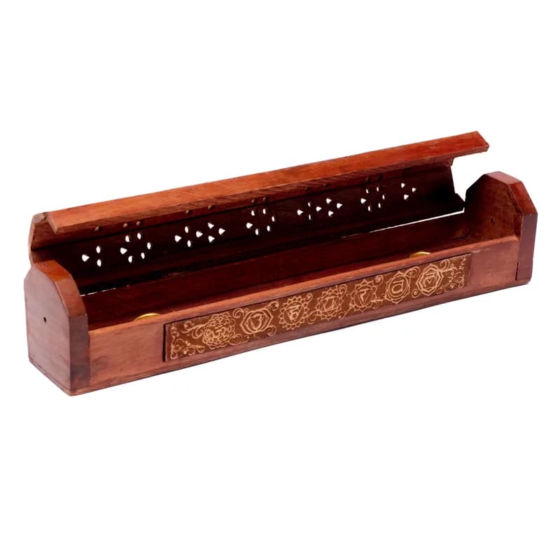 Rökelsebrännare och 7 chakran låda - 31X5.5X6 Cm - 5