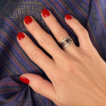 Trinity Silverring Stjärndiopsid