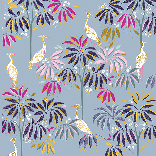 White Herons & Plants