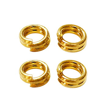 Loopring 4 mm guldfärgad metall 100-pack