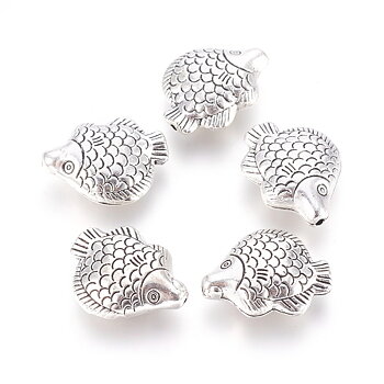 Fisk stor antiksilver 2st