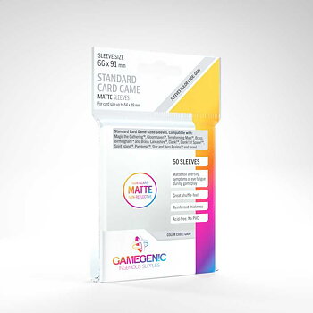 Gamegenic - MATTE Standard Card Game Sleeves 66 x 91 mm - Clear (50 Sleeves)