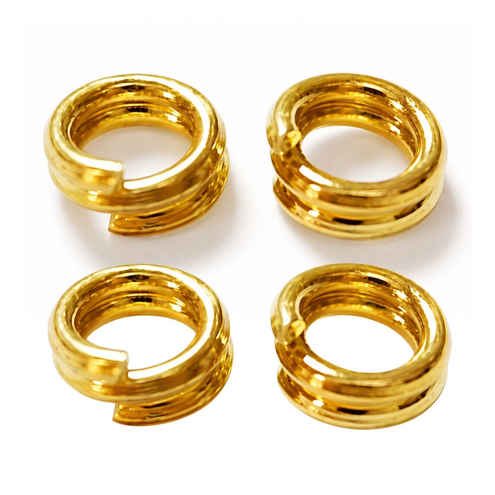 Loopring 7 mm guldfärgad metall 50-pack