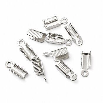 Klämfästen för läderband 13 mm silverfärg 10 st
