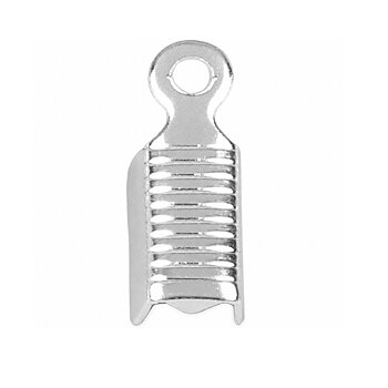 Klämfästen för läderband 13 mm silverfärg 10 st