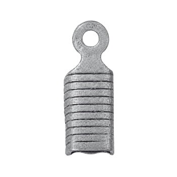 Klämfästen för läderband 13 mm mörk silverfärg 10 st