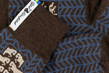 GOTLAND BRUN, CHAUSSETTE EN LAINE MÉRINOS