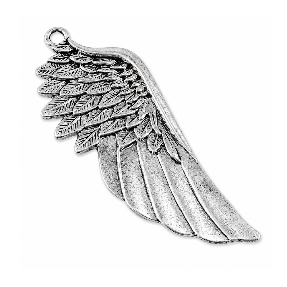 Stora antiksilverfärgade vinghängen, 56 mm