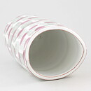 Mari Simmulson (Djungel 1953) Oval Vase with Green/Cerise Decor 24 cm