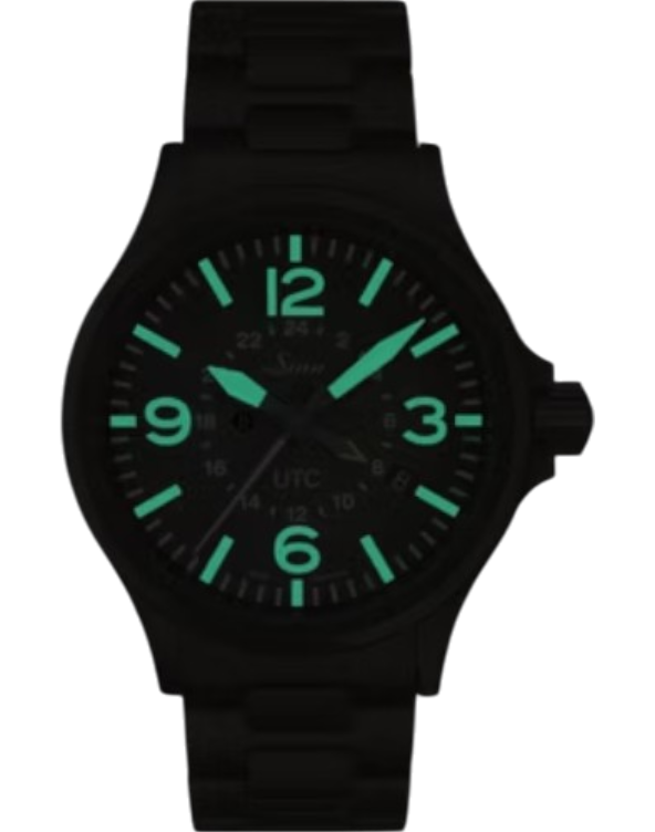 856.020 Sinn 856 S UTC vintage svart läderband