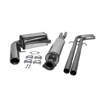 2,5" Sportavgassystem halvsats rostfritt