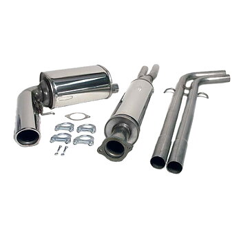 2,5" Sportavgassystem halvsats rostfritt
