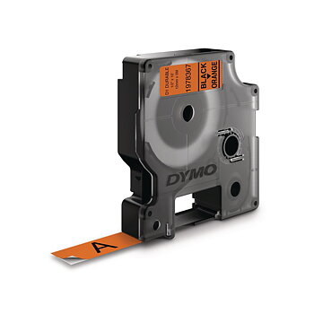 Tape DYMO Durable D1 12mm Svart på Orange