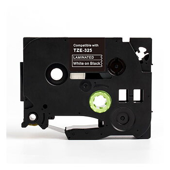 Tape 9mm TZe-325 Vit på Svart