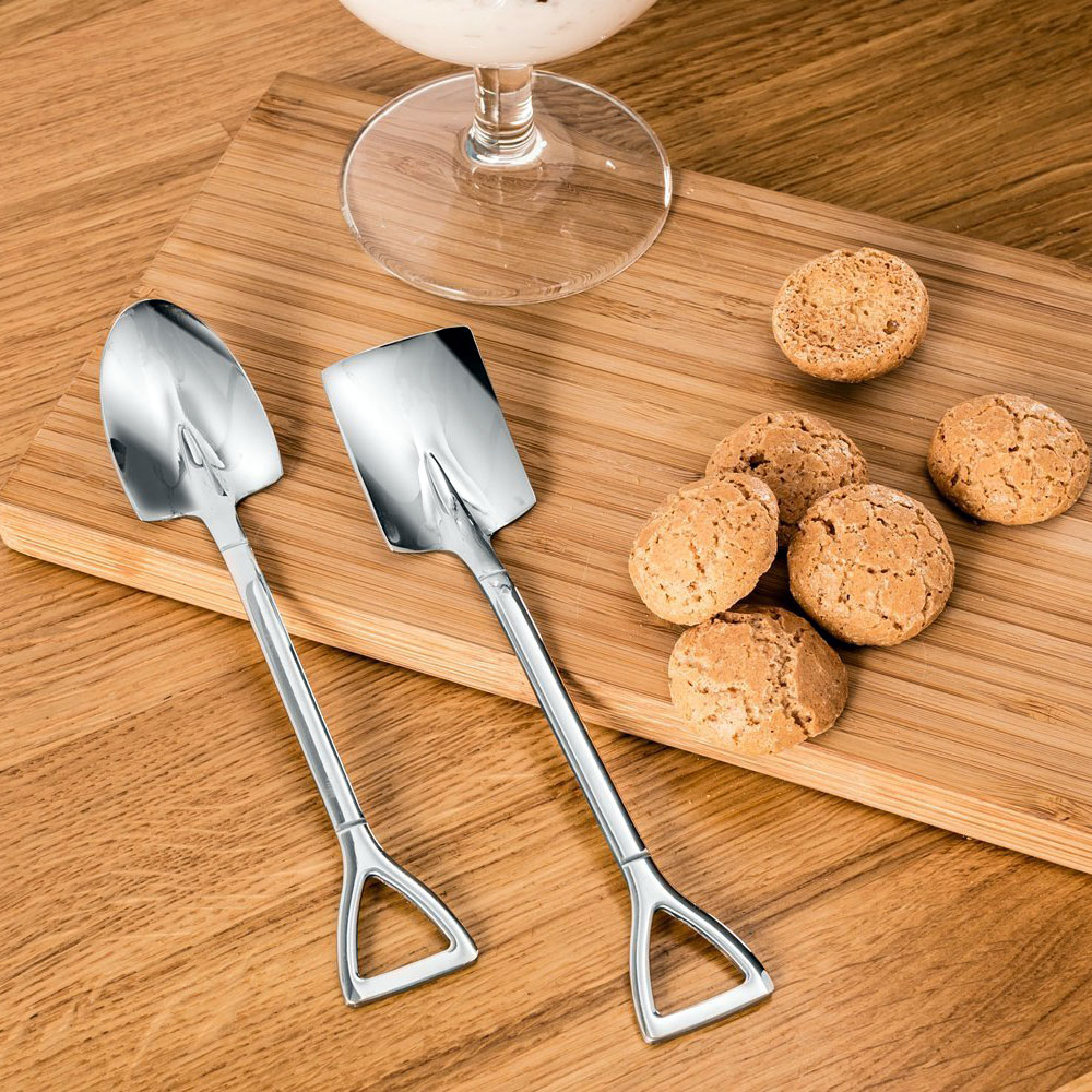 Spade och Skyffel Teskedar 2-Pack - 4