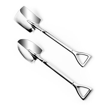 Spade och Skyffel Teskedar 2-Pack