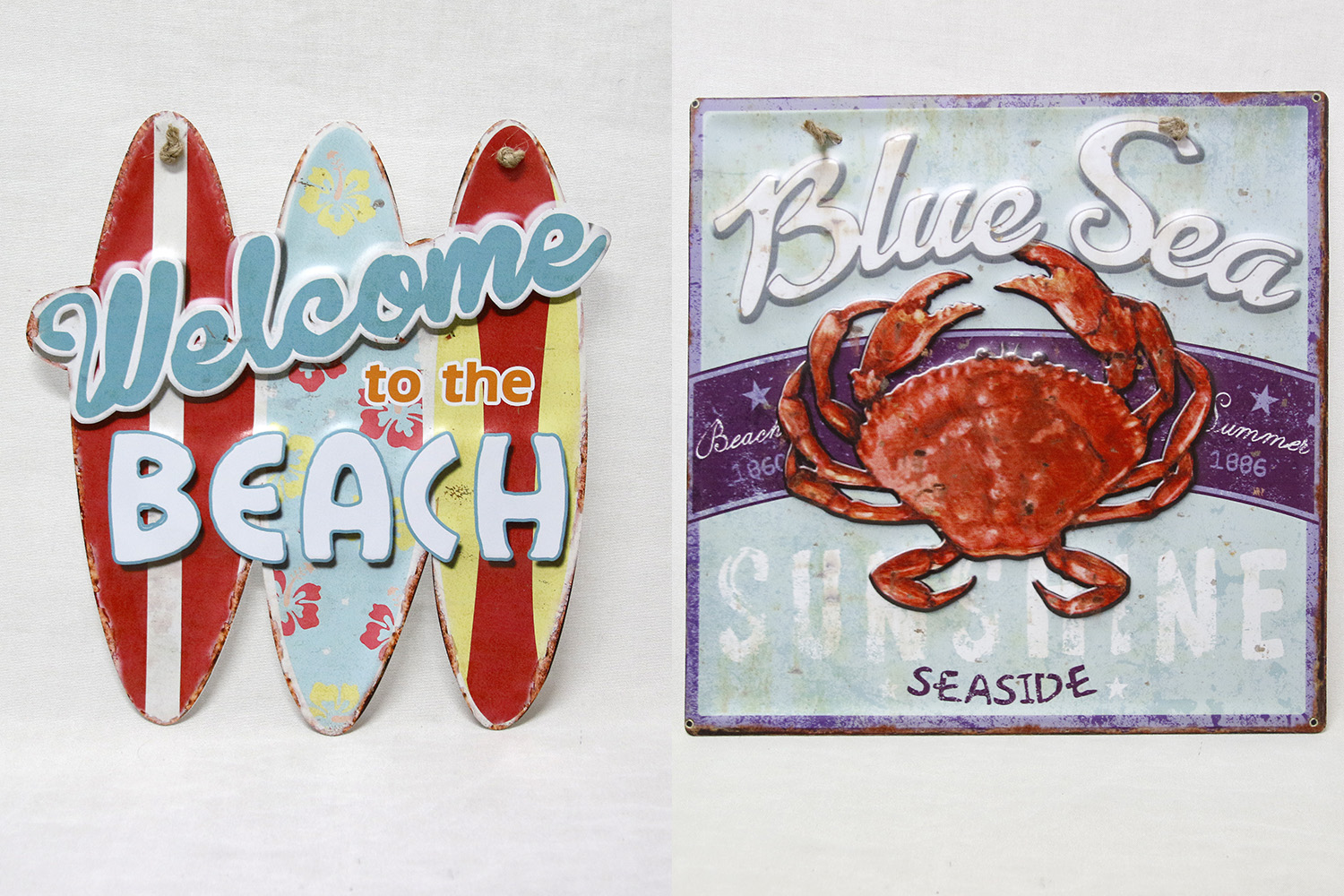 Beach och Blue Sea skylt 30 cm