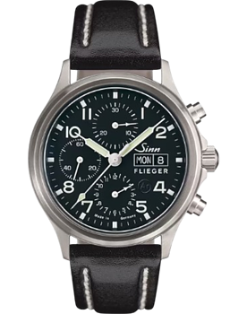 358.060 Sinn 358 Sa Pilot vintage svart läderband