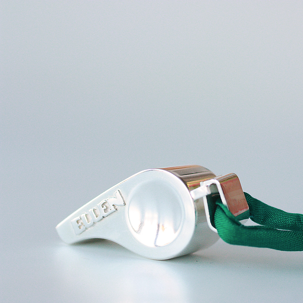 Whistle blower - with name - sterling silver pendant - 3