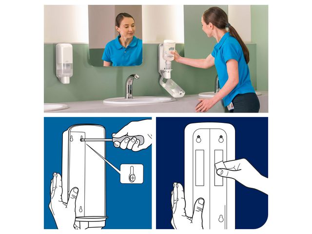 Dispenser TORK S4 tvål/handsprit vit - 3