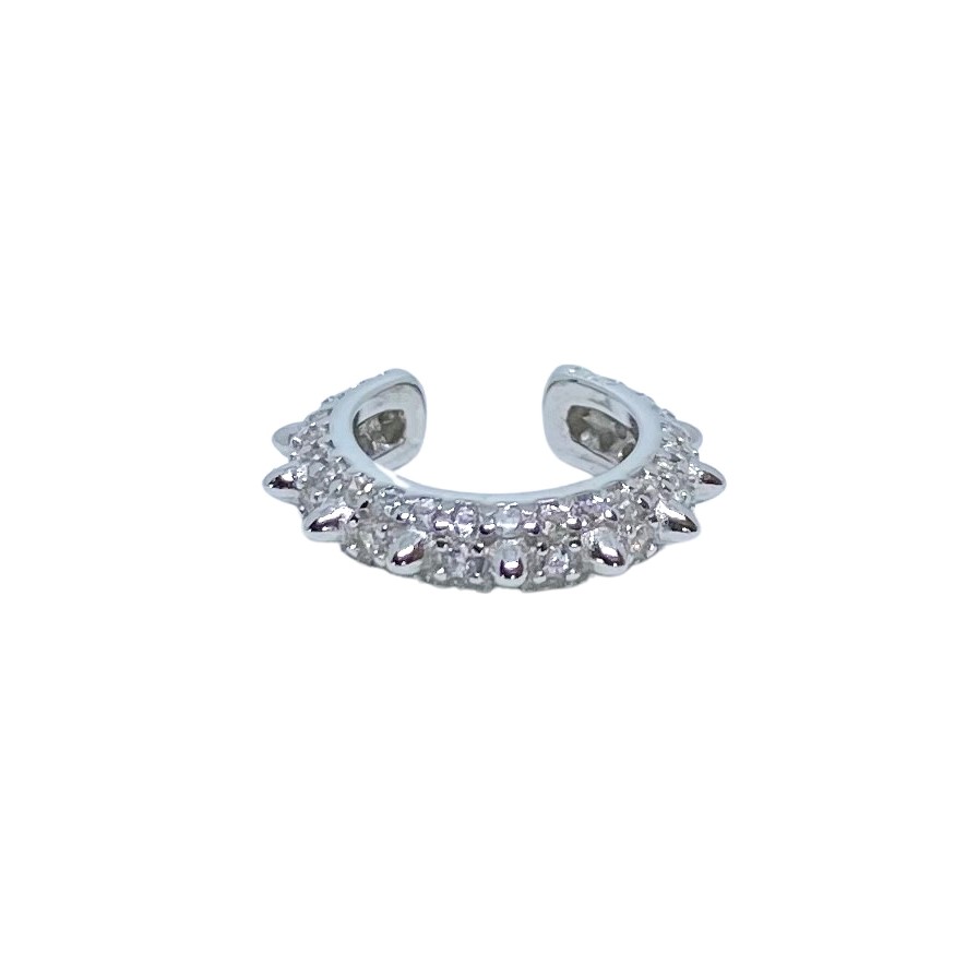 Ear cuff - äkta silver med kristaller - fake earcuff