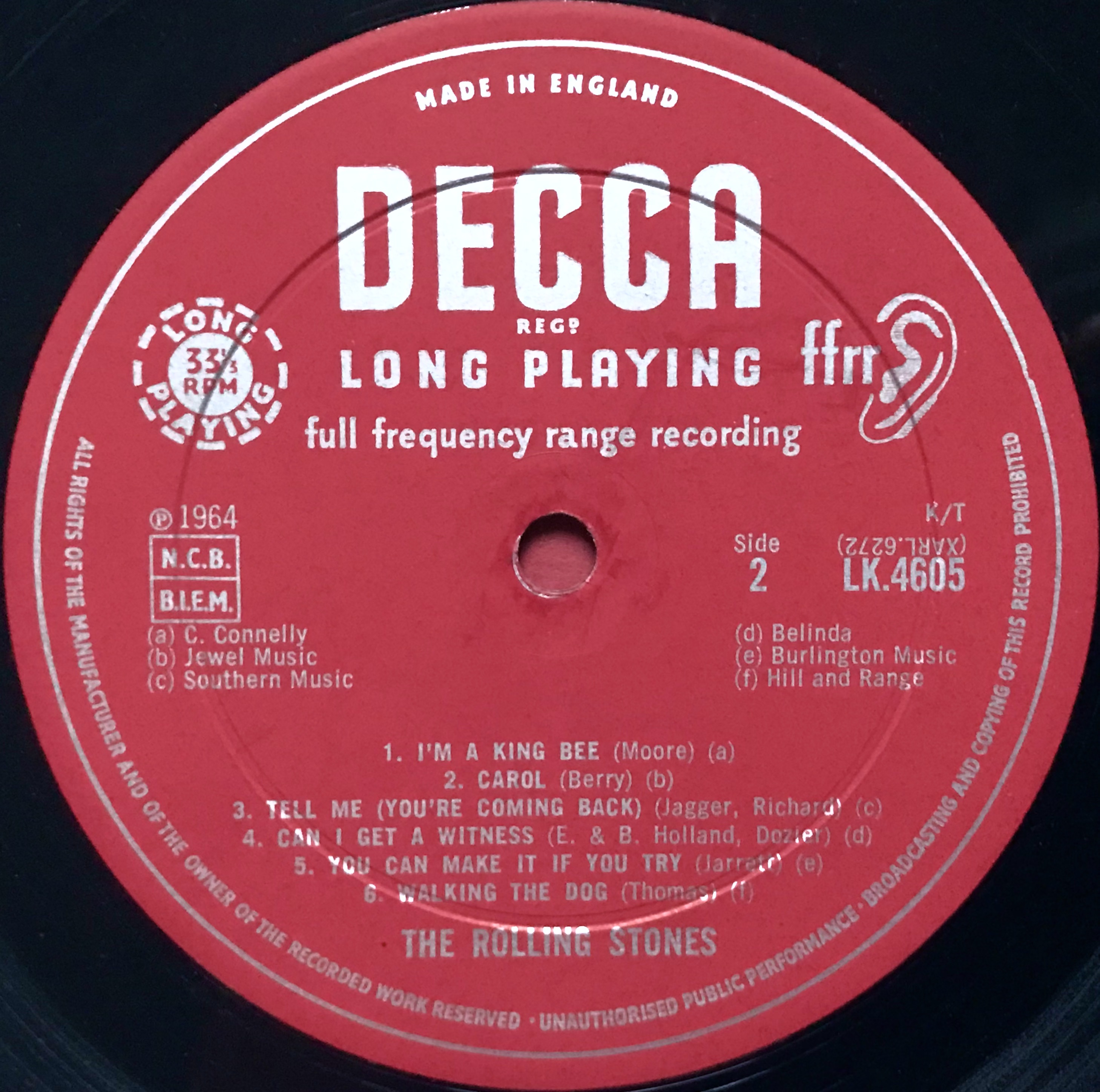 ROLLING STONES - "same" UK 1:st LP 1964 - 5