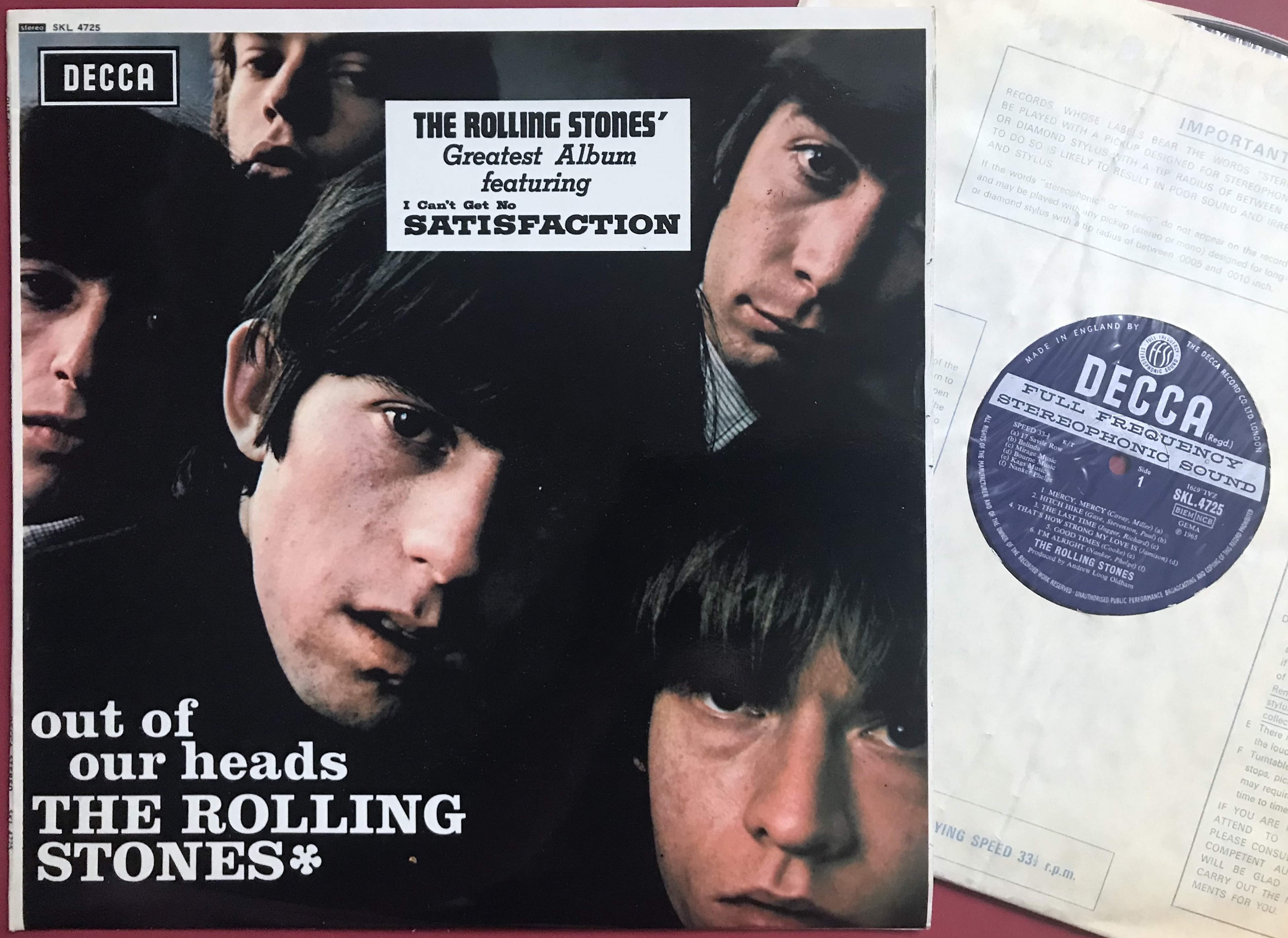 Nostalgipalatset - ROLLING STONES - Out of our heads UK Stereo
