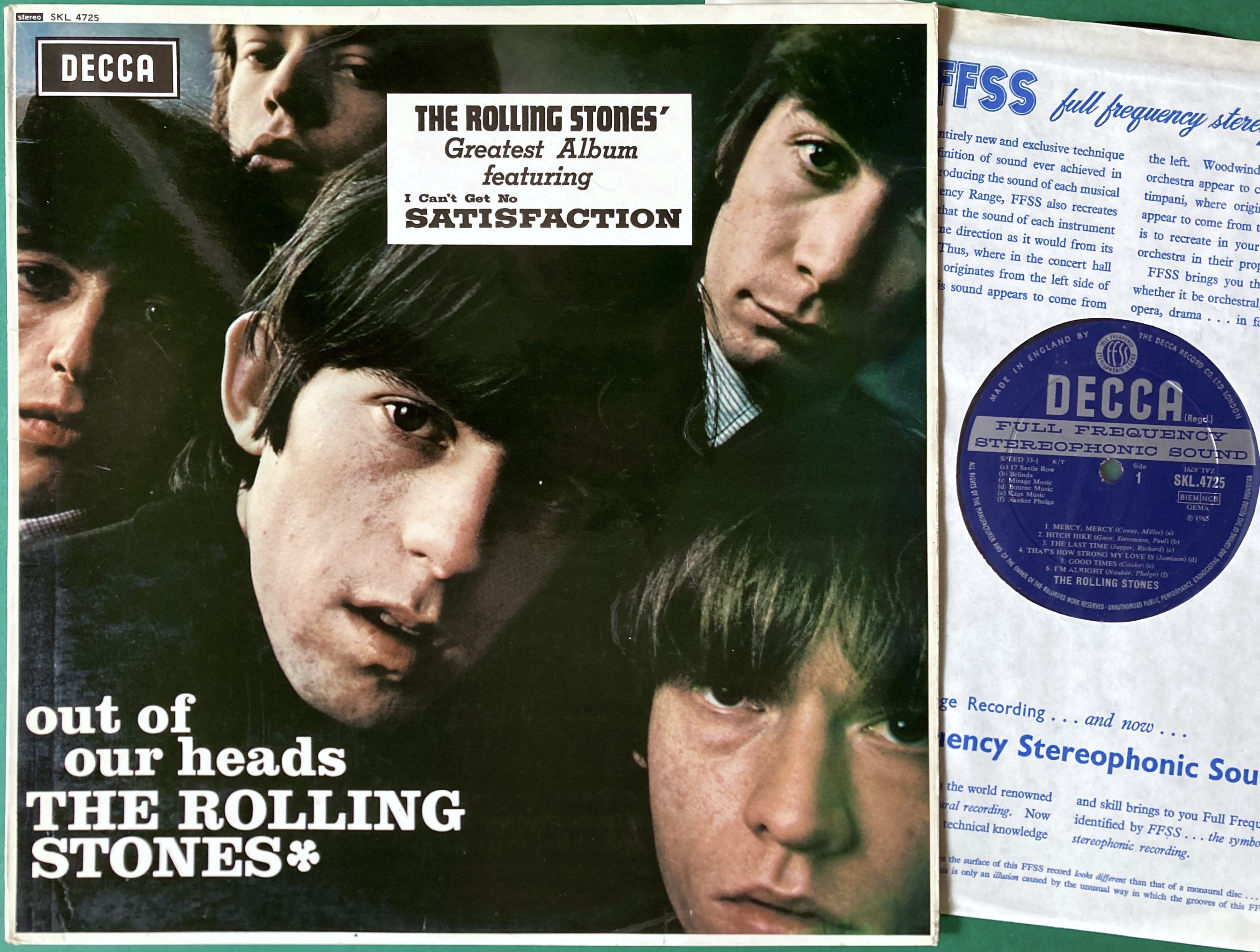 ROLLING STONES - Out of our heads UK-orig Stereo EXPORT LP 1965